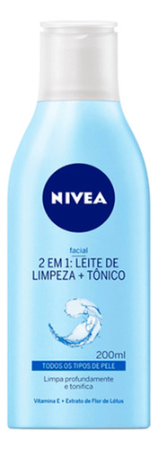 Creme Nivea Loção 2 Em 1 200ml - Leite De Limpeza E Tônico