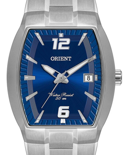 Relógio Orient Masculino Prateado Gbss1053 D2sx Quadrado