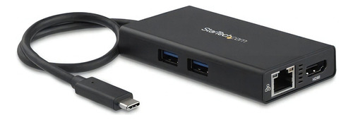 Adaptador Usb-c Startech Multifunción Para Laptops 4k Hdmi Color Negro