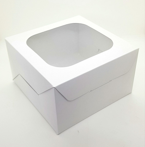 Caja Para Mini Tortas (17 X 17 X 10 Cm) C/visor Pack X 10 U.