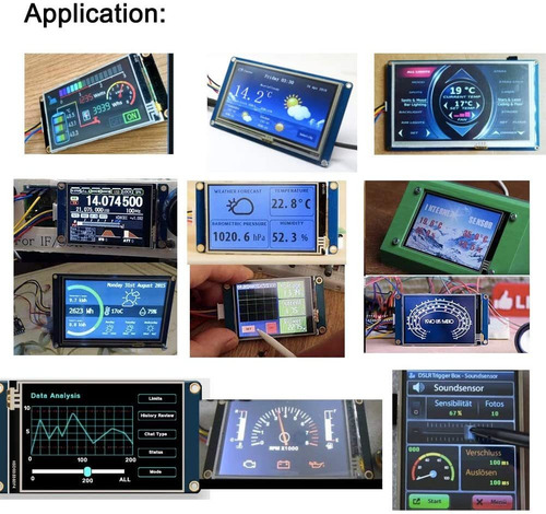 Diymall Nextion Display Uart Hmi - Módulo De Pantalla Lcd Tf
