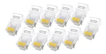 Comprar Fichas Conector Rj45 Cat6 Armado Cables De Red Bolsa X10 Ax®
