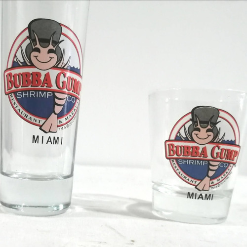 2 Vasos Shot + Tequila Chupito Boliche Bubba Gump Miami