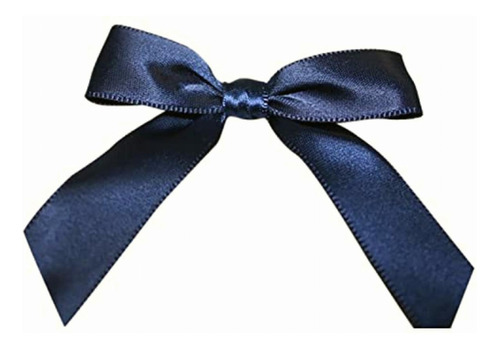 Reliant Ribbon 100 Piece Bow 2.5 Span X 1.75 Tails Twist Tie Color Navy