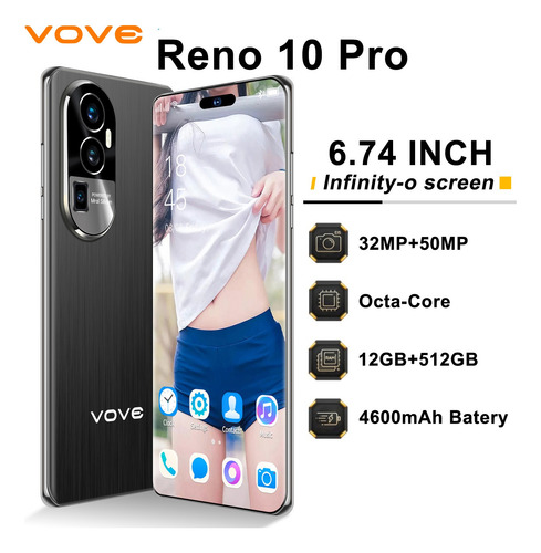 2025 Súper Barato Smartphone Dual Sim Reno 10 Pro 12gb Ram 512g Teléfono Inteligente 4g/5g Desbloqueado Celular Batería De Larga Duración Android 13