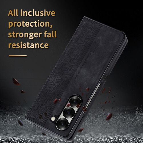 ~ For Samsung Galaxy Z Fold6 Slim Pu Leather Matte Hard Case