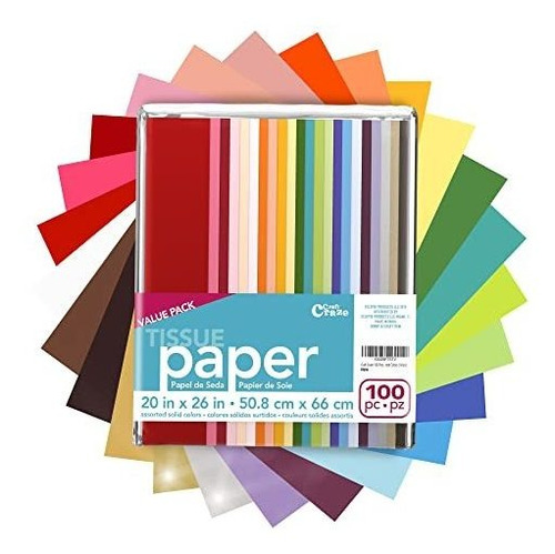 Rollo De Papel Kraft Craft Craze 100 Hojas (20  X 26 ) 25 Co