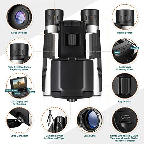 Cámara Digital/video 5mp Con Pantalla Grande Y Binocular Com