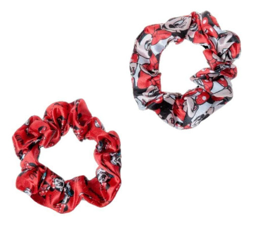 Kit 2 Elásticos De Cabelo Scrunchie Disney Minnie Marco Boni