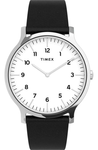 Reloj Timex Noruega Para Hombre De 40 Mm, Esfera Blanca Y Ca