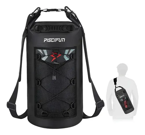 Saco Estanque Praia 20 Litros Bolsa Impermeavel Prova Dagua Cor P...