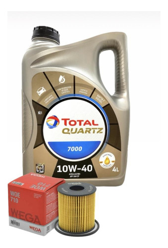 Aceite Total 7000 10w40 + Filtro De Aceite Peugeot 206 1.4 