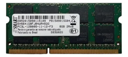 Memoria Smart Ddr3 8gb Notebook Pc3l-12800s 2rx8 1.35v