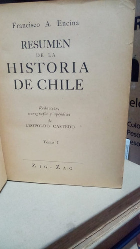 Historia De Chile Tomo I 1ra Ed Empastada En Tela Encina