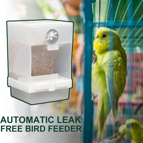 Para Pájaros Sin Ensuciar Recipiente De Comida Acrílico Con