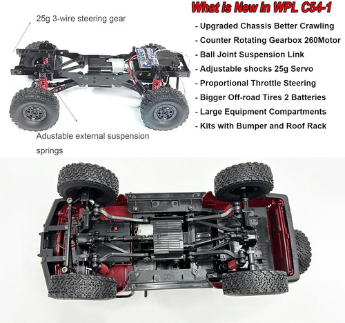 Rc Crawler Wpl C54-1 Rc Truck 1/16 Rc Rock Crawler 4x4