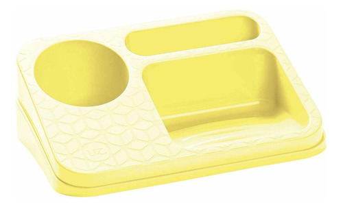 Organizador De Pia Para Esponja E Detergente Plástico Uz Cor Amarelo