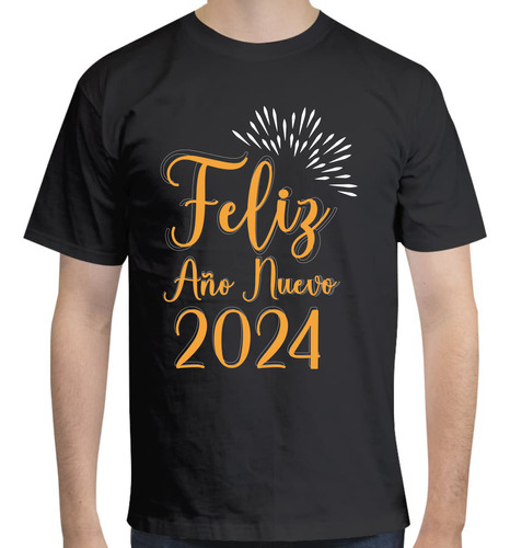 Playera Diseño Feliz Año Nuevo - 2024 - Navidad - Diciembre