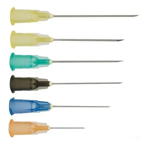 Agujas HiPodérmicas Descartables Caja 100uds 21g X 1 Estéri
