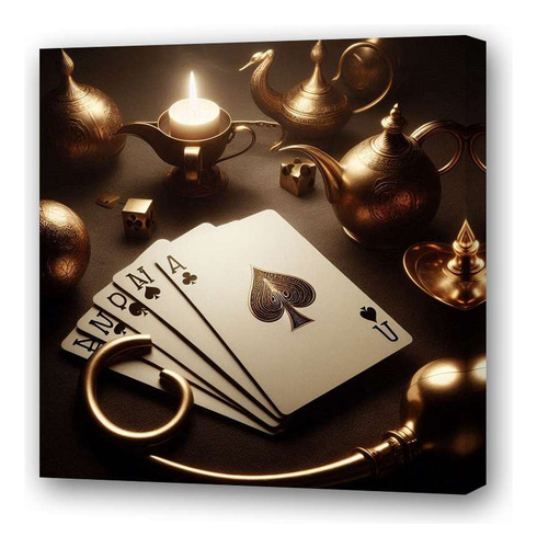 Cuadro 45x45cm Truco Poker Falta Envido A Que Juego C1