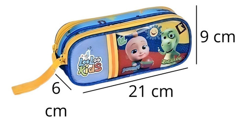 Estojo Duplo Looloo Kids Ll24115f - Clio Style Cor Azul-celeste Bebê