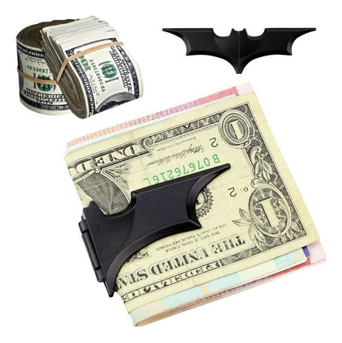 Clip De Billetes Magnético Batman Plegable Sujetar Full Color Negro Diseño De La Tela Liso