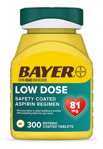 Imagen 2 de 6 de Aspirina Bayer De 300 Tabletas