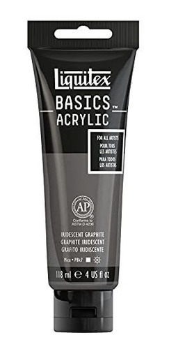 Pintura Acrílica Liquitex Basics, Tubo De 4 Oz, Grafito Irid