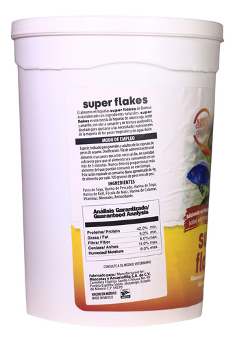 Alimento Super Flackes Biomaa De 500 Gramos