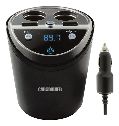 Car And Driver Bluetooth Fm Transmitter Cup Holder For Car W