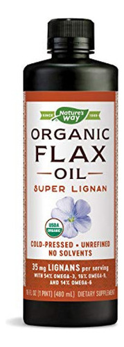 Suplemento Flax Oil Nature's Way Aceite De Lino Orgánico, S