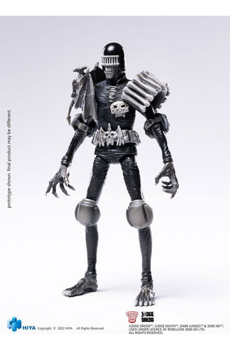 Judge Dredd Judge Death Black & White 1:18 Figure Hiya Toys