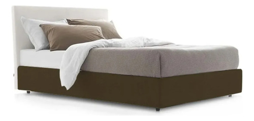 Cubresommier Ecocuero Ecologico 90x190 Calidad 1 1/2 Plaza Chocolate