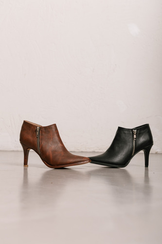 Botas Mujer Botinetas Taco Aguja Punta Fina Elegantes Ivonne