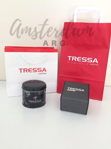 Reloj Tressa Dama Analogo Modelo Nala Elegante Malla Combinada Con Dorado