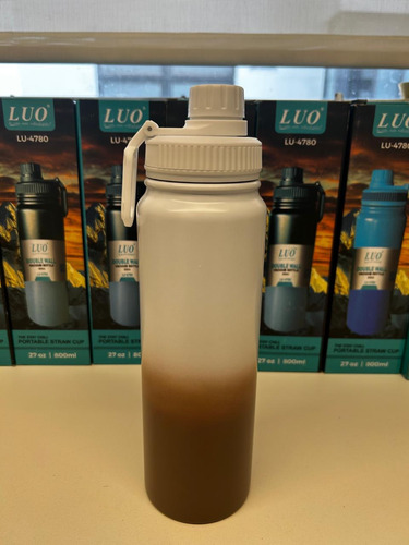 Botella Térmica Acero Inoxidable Frío/calor Grabado Laser Marrón
