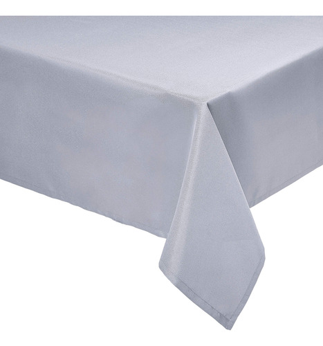 Mantel Rectangular Gris Oscuro De Poliéster Lavable Paquete