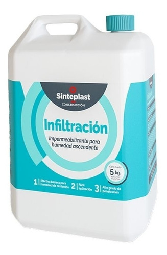 Infiltracion Para Humedad En Cimientos Pared Sinteplast 5 Kg