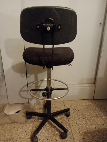 Banqueta Giratoria Para Reciclar Cromado Negro (Usado)