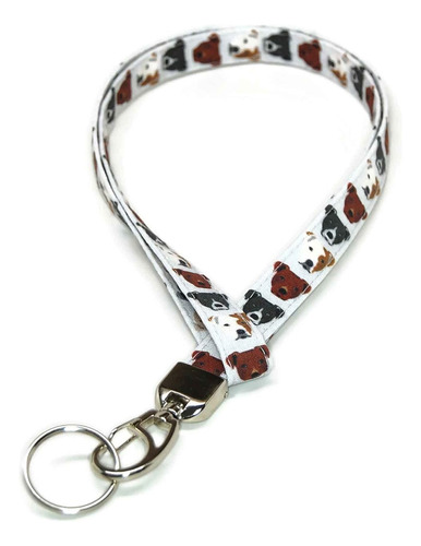 Collar De Lanyard De Perro Pit Bull Terrier Id O Llaves...