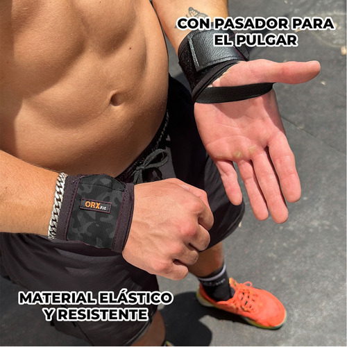 Par Muñequeras Deportivas Elásticas Orxfit Crossfit Camo