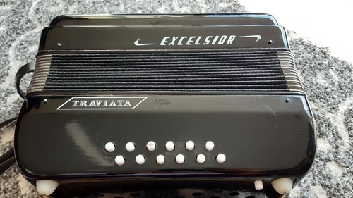Acordeón Excelsior Traviata Con Funda Gratis,hecho En Brasil Negro (Usado)