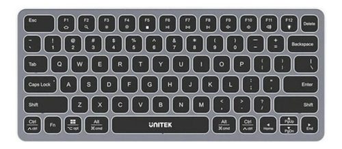 Teclado Con Hub Usb-c Unitek 9 En 1 - 3 Usb-a, Hdmi, Usb-c Teclado Gris Oscuro Idioma Inglés Us