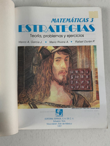 Matemáticas 3 Estrategías, Teoria Problemas Y Ejercicios (Usado)
