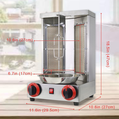 Asador Vertical Gas Li Bai Para Shawarma Y Doner Kebab