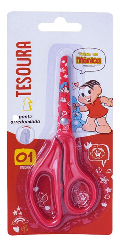 Tesoura Escolar 13 Cm Mônica - Unidade