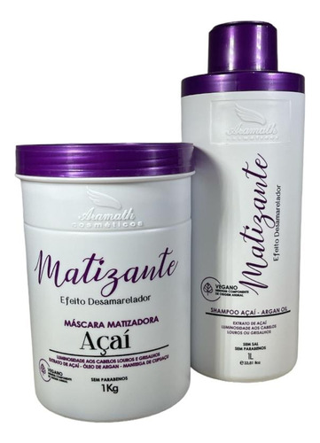 Shampoo+mascara Matizante Aramath (2 × 1000ml)