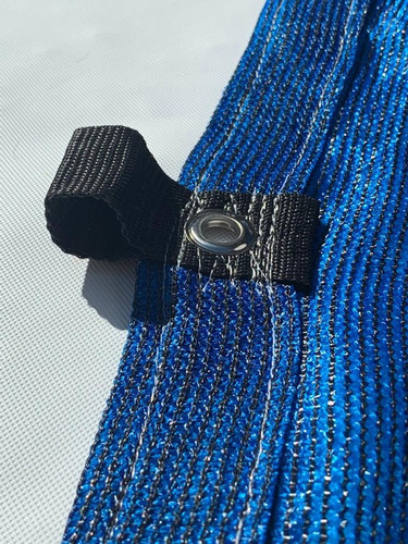 Malla Sombra 4x2 Azul Reforzada 90% + 1 Kg Lazo