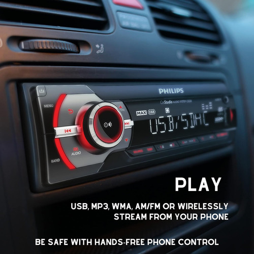 Receptor Estéreo Para Coche Philips Digital Media Am/fm Radi