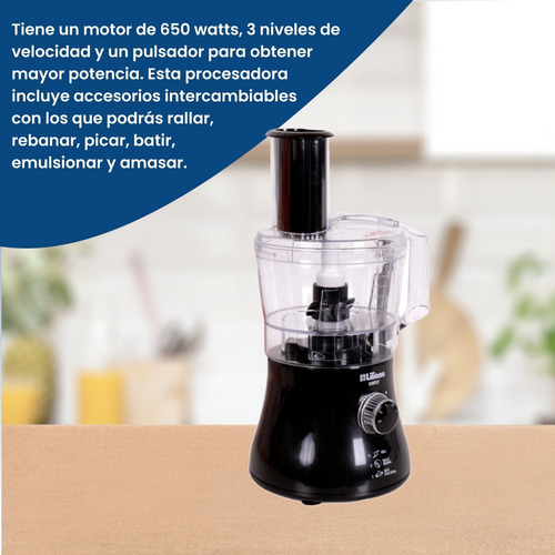Imagen 5 de 7 de Multiprocesadora Liliana Simply Am600 650w Negra 220v - 240v